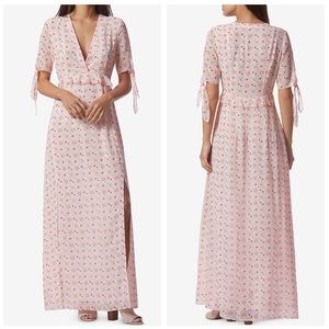 AVEC LES FILLES Pink And Red Printed Maxi Dress